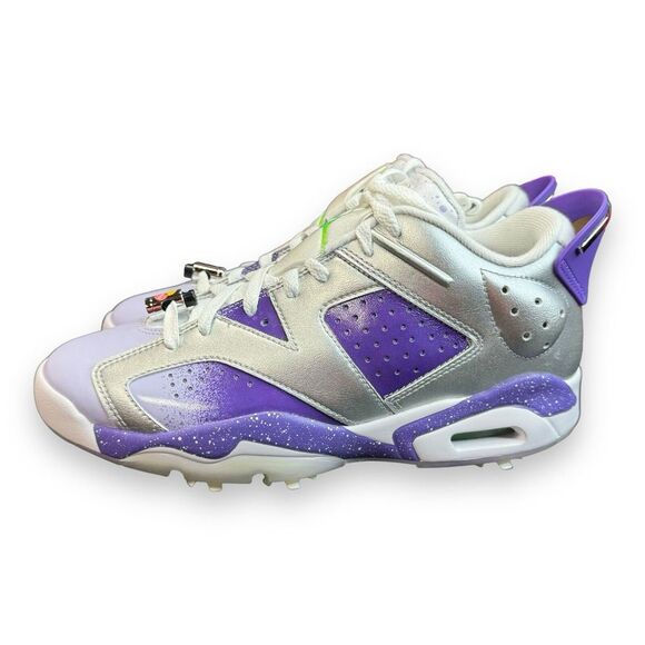 New Jordan Retro 6 G NRG U23 Men's Sz 8 Metallic Silver/Oxygen Purple FD0205-055 - Picture 1 of 8